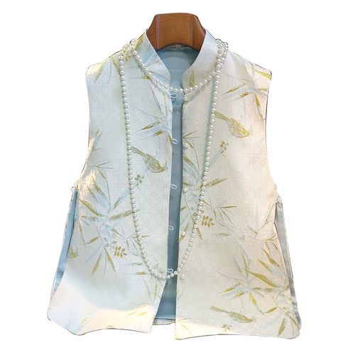 NS397 Summer Roomeveless Tang Clothing Vest Paper New National Style Fashion Superable Mound Age Sutrest Camestion настройка жилета