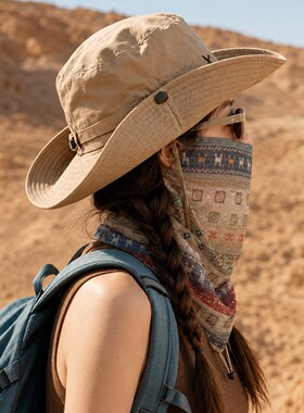 夏季全脸面罩女骑行护颈