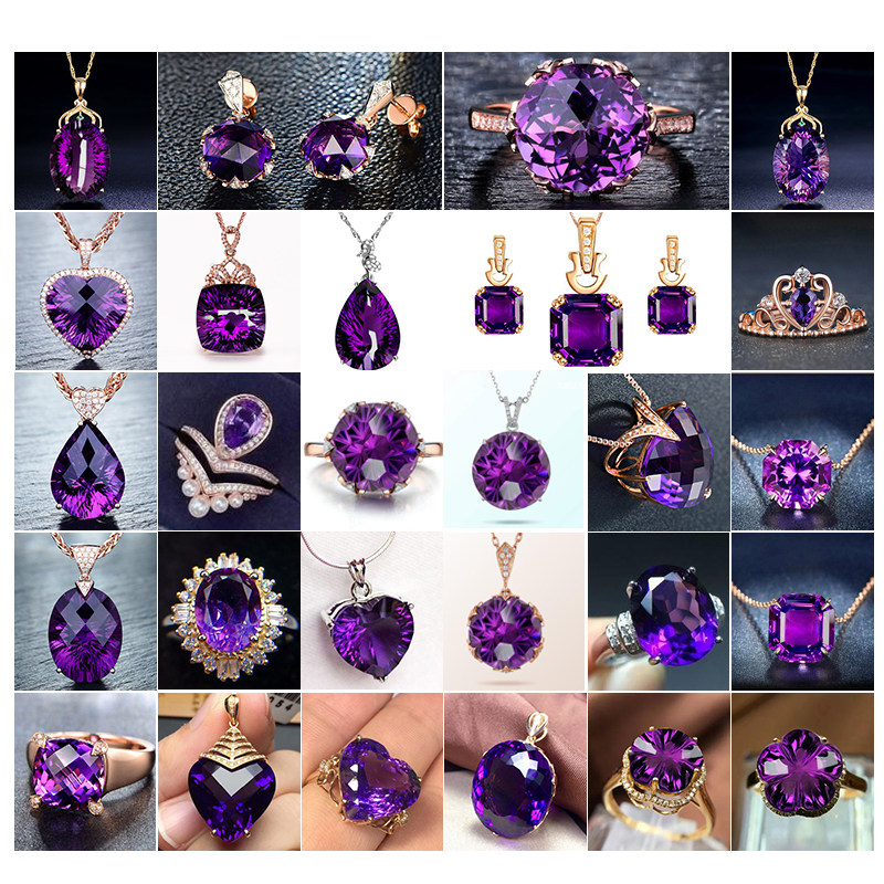 Heart Shaped Amethyst Pineapple Lattice Cut Large Loose Stone