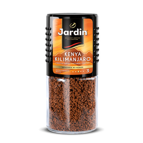 进口俄罗斯速溶纯黑冻干咖啡jardin黑咖啡粉浓香提神防困火苗95克 - 图1