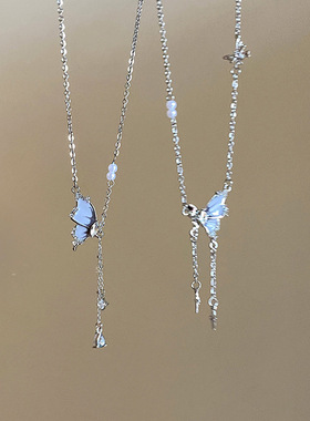 蝴蝶项链女时尚辣妹不掉色