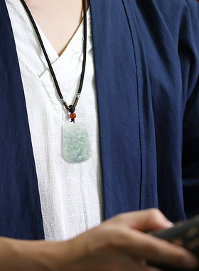 天然缅甸霸气龙牌送朋友吊坠礼物