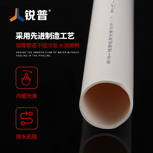 pvc水管配件PVC-U排水管 50 75 110 160 200管材管件件 pvc排水管 - 图2