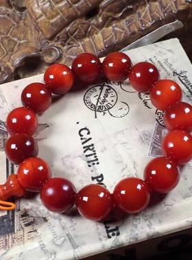 吉祥】北沉香琥珀木手串男全透光松明子满油血龙木佛珠手女紫檀木