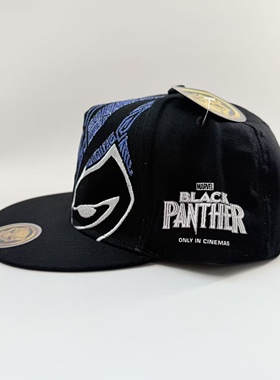 漫威黑豹Black Panther刺绣帽平沿帽Snapback嘻哈棒球帽电影周边