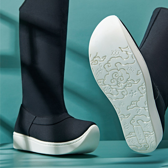 Wuyixiang парусиновые мыльные сапоги на толстой подошве Сапоги Hanfu для увеличения высоты