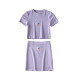 Butterfly print sexy T-shirt hip-hugging short skirt suit