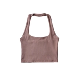 Сексуальный однотонный короткий топ с чашечками, в обтяжку, по фигуре