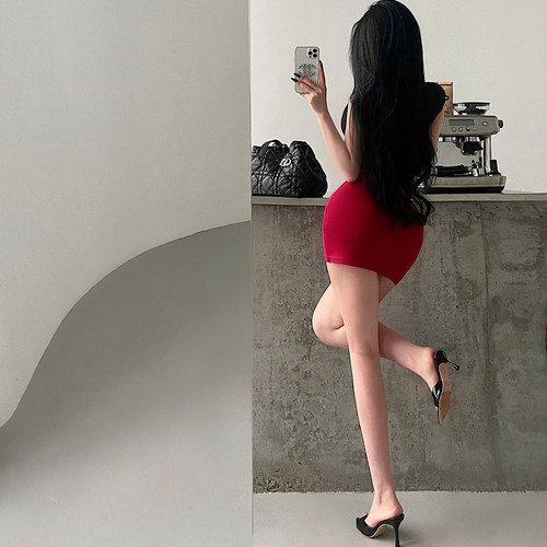 YoungGirlDay韩系纯欲风性感OL高腰丰胯显瘦防走光包臀半身裙短裙 - 图3