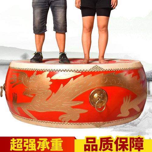 牛皮鼓红鼓龙鼓立式战鼓中国红鼓寺庙鼓跳舞鼓威风锣鼓演出鼓扁鼓 - 图0