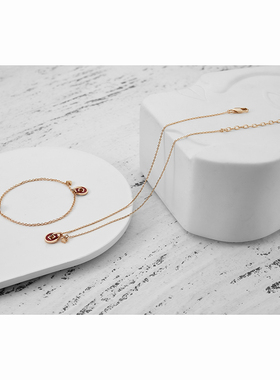 红色幸运铜钱手链女轻奢小众精致送间闺蜜生日礼物送女友