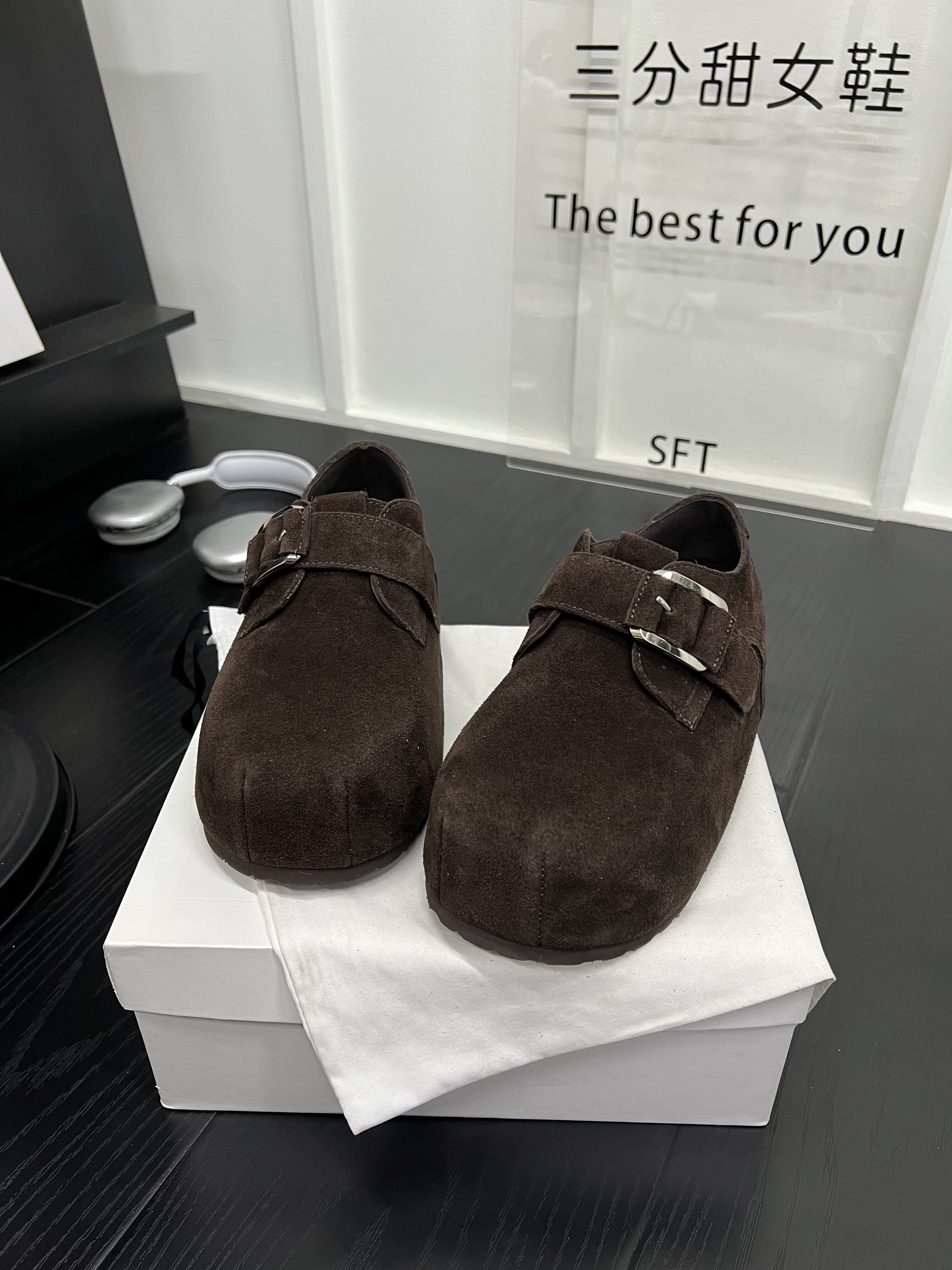 卡皮吧啦磨砂皮厚底勃肯鞋女2026魔术贴一脚蹬懒人外穿休闲单鞋潮,淘宝优惠券,粉丝福利购,淘宝优惠卷