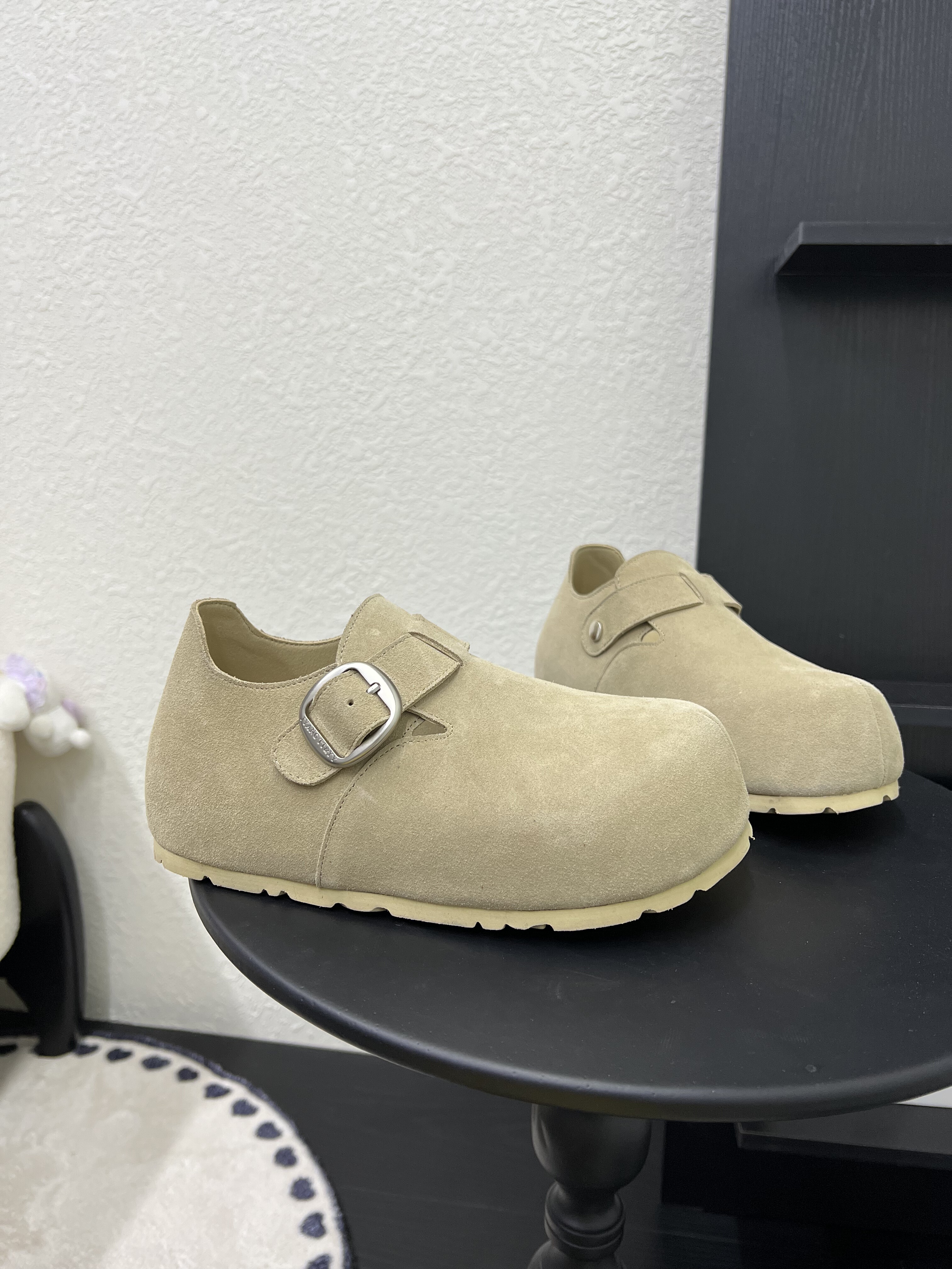 卡皮吧啦磨砂皮厚底一脚蹬卡扣勃肯鞋女爆款增高懒人鞋休闲鞋单鞋,淘宝优惠券,粉丝福利购,淘宝优惠卷