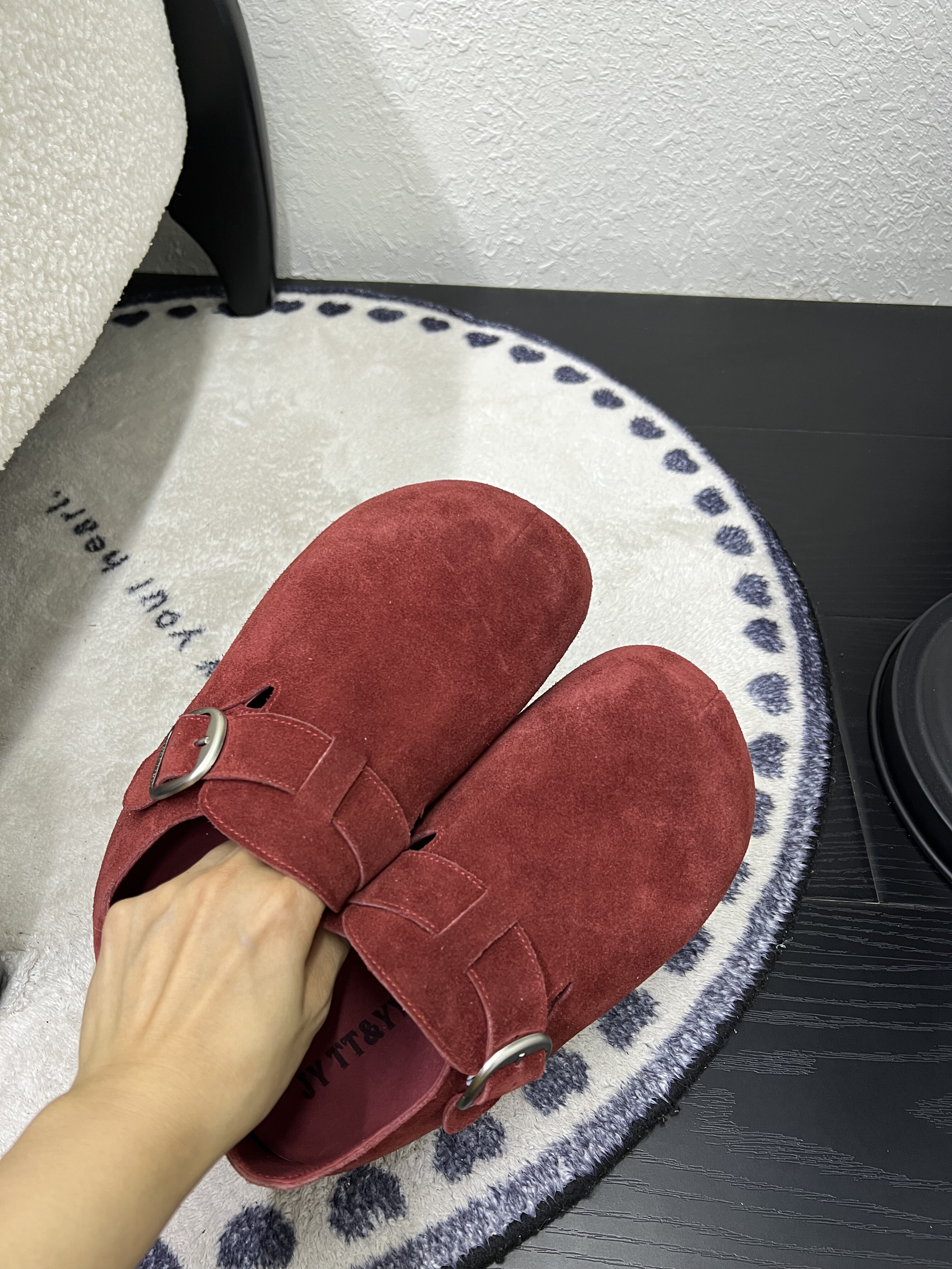 卡皮吧啦磨砂皮厚底一脚蹬卡扣勃肯鞋女爆款增高懒人鞋休闲鞋单鞋,淘宝优惠券,粉丝福利购,淘宝优惠卷