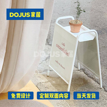 Floor Standing Doorway Show Shelf Small Sign Korea Nets Red Coffee Shop Folk Sleeping Outdoor Iron Art Baking Varnish Billboard