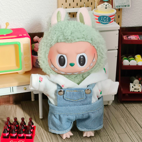 labubu搪胶衣服棉花娃娃拉布布盲盒15cm厘米娃衣毛绒公仔玩偶配件 - 图1