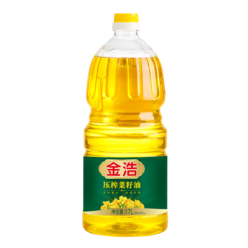 金浩压榨菜籽油非转基因物理压榨纯正菜籽油小桶食用油1.7L/5L-图0