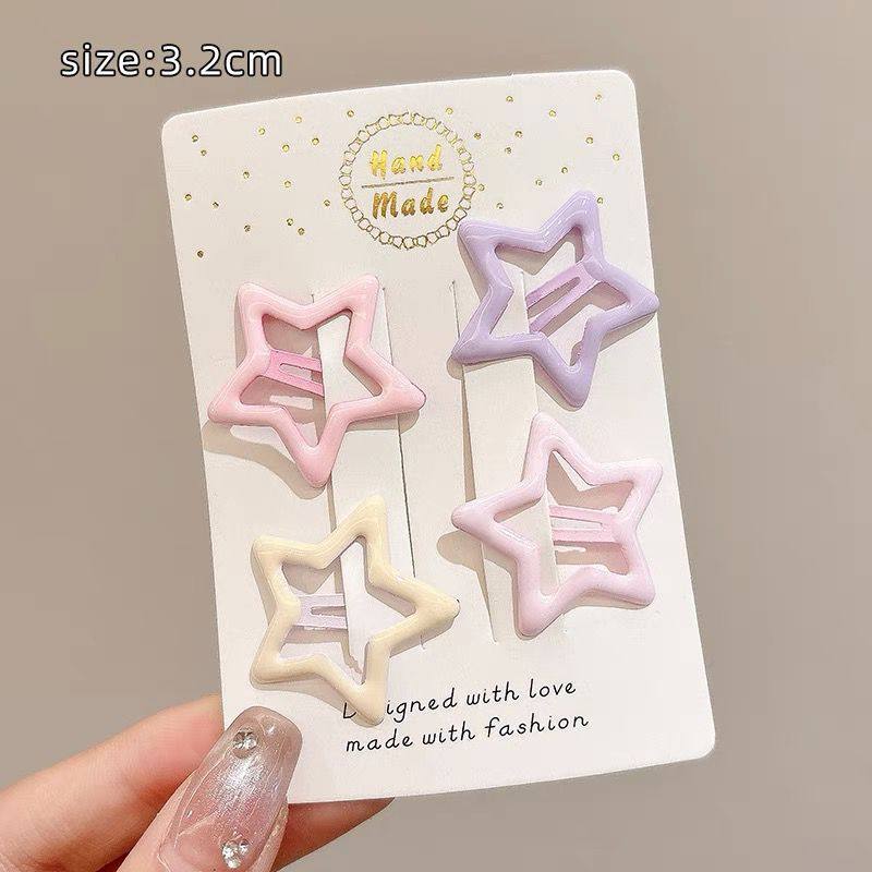 粉色系女童bb夹五角星发卡头饰夹子宝宝碎发刘海夹儿童合金发夹,淘宝优惠券,粉丝福利购,淘宝优惠卷