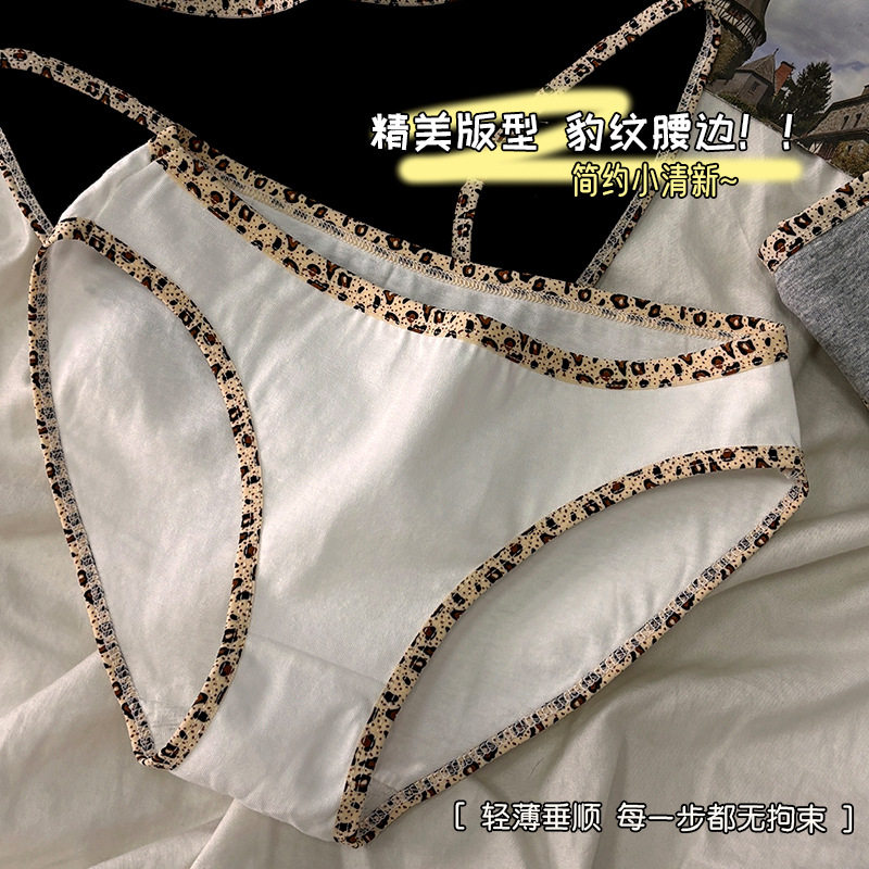 奶豹纹边内裤女纯棉性感舒适简约三角内裤日系少女欧美巴西批发,淘宝优惠券,粉丝福利购,淘宝优惠卷