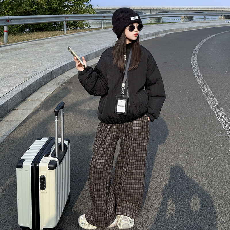 女童加绒裤子秋冬款直筒裤大童加厚一体绒休闲长裤儿童冬季阔腿裤,淘宝优惠券,粉丝福利购,淘宝优惠卷