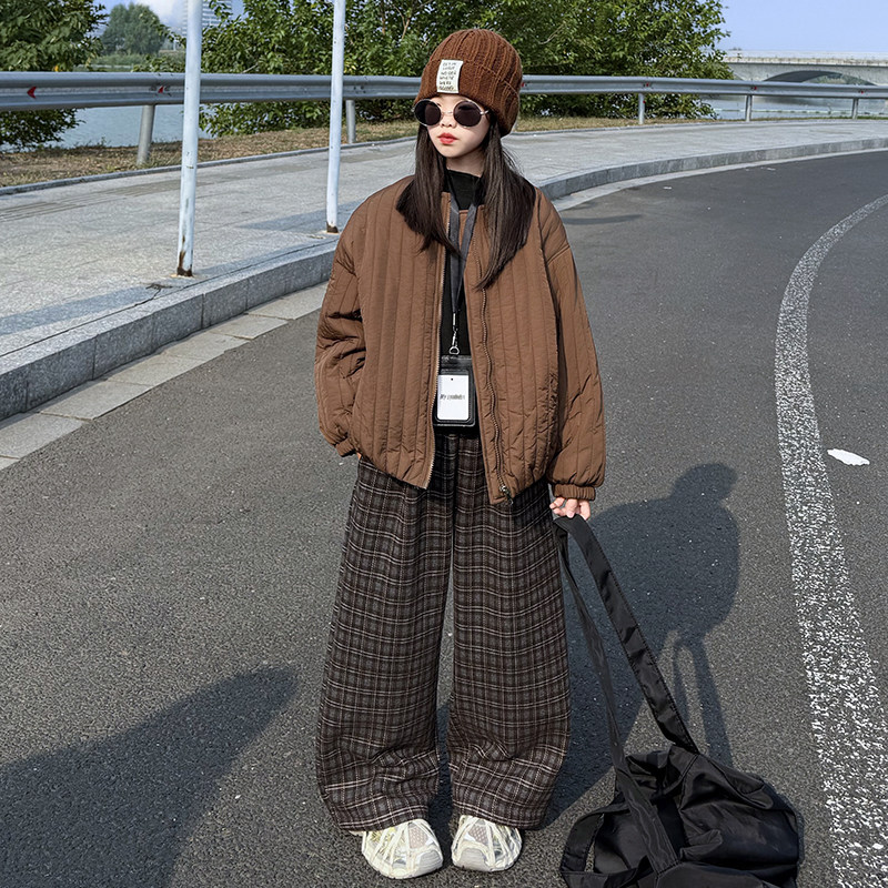 女童加绒裤子秋冬款直筒裤大童加厚一体绒休闲长裤儿童冬季阔腿裤,淘宝优惠券,粉丝福利购,淘宝优惠卷