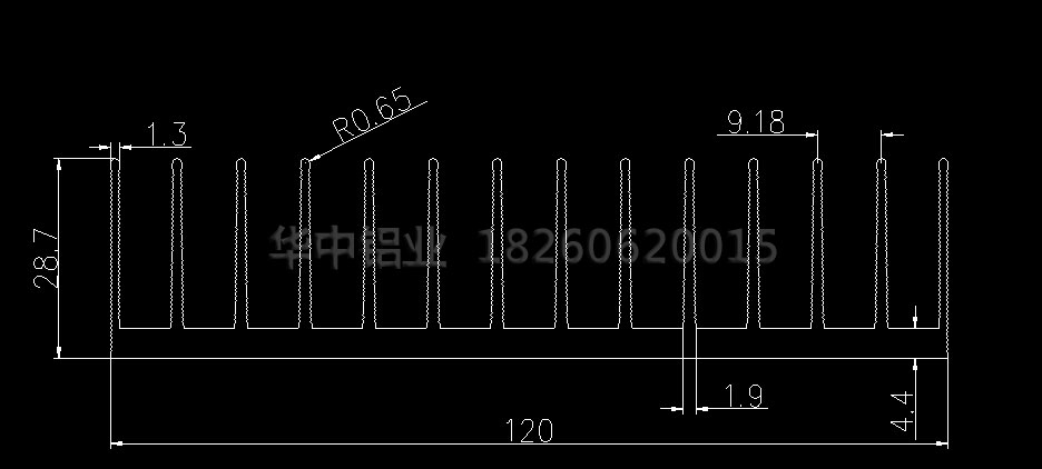 华中电子铝散热器大功率散热片铝型材散热铝材宽120高30长200现货,淘宝优惠券,粉丝福利购,淘宝优惠卷