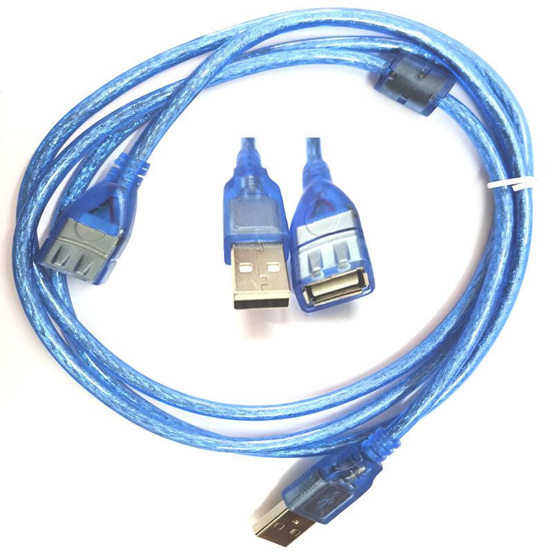 USB延长线 2.0数据线U盘鼠标加长线带屏蔽磁环1米LED公对母打印机 - 图3
