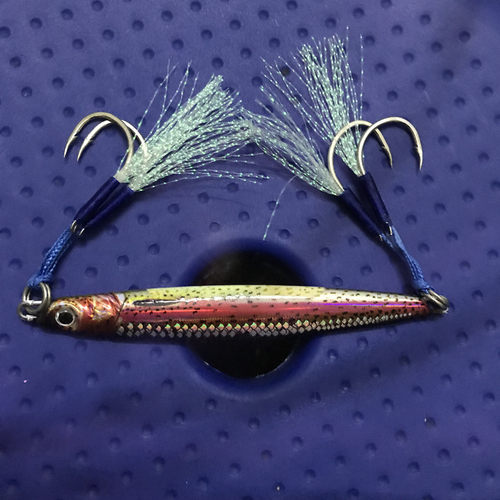 40g/10cm 60g/12cm 80g 海钓船钓鲅鱼UV夜光速沉铁板饵带鱼路亚饵 - 图2