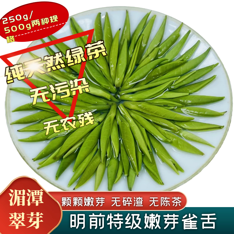 贵州雀舌绿茶2024年新茶特级明前绿茶湄潭翠芽礼盒装茶叶送礼 - 图1