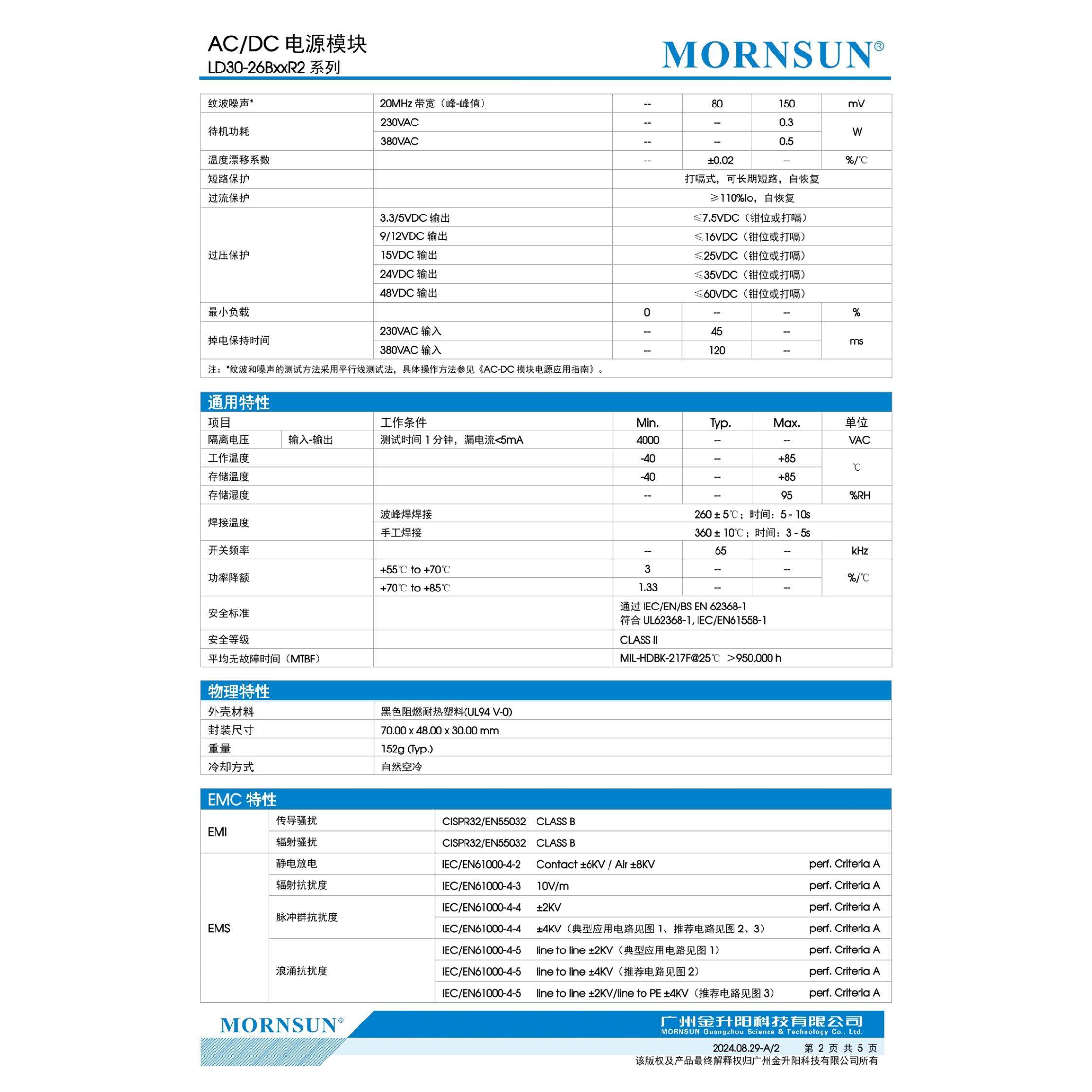 LD30-26B12R2/B03/B05/B09/B15/B24/B48 高品质AC-DC模块电源 30W - 图1