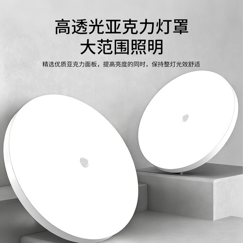led感应灯楼梯灯吸顶灯过道楼道走廊红外人体自动感应雷达声控灯 - 图2