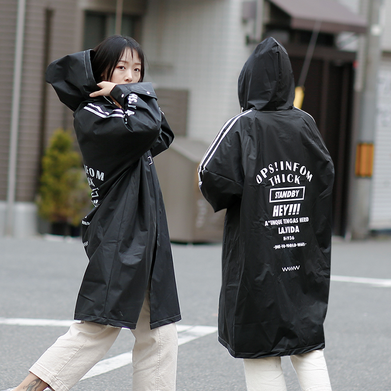 透明雨衣长款全身女时尚学生成人单人男防护电动车雨披防水服外套-图2