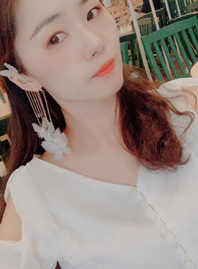 蝴蝶耳环森系个性气质精灵新娘