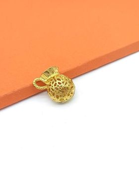 防黄铜镂空钱袋空心福袋吊坠男女