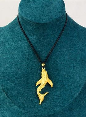 合金可旋转六字真言财神圆牌项链