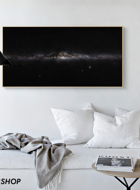 银河系全景图 NASA星空摄影 天文装饰画书房工作室挂画巨幅