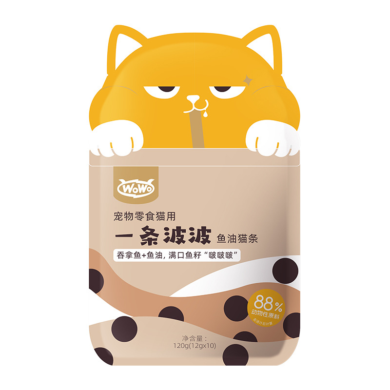 WOWO喔喔一条波波猫咪零食营养补水猫条3包/10包