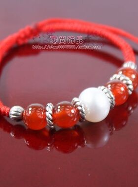 红绳民族风手链天然珍珠原创包邮