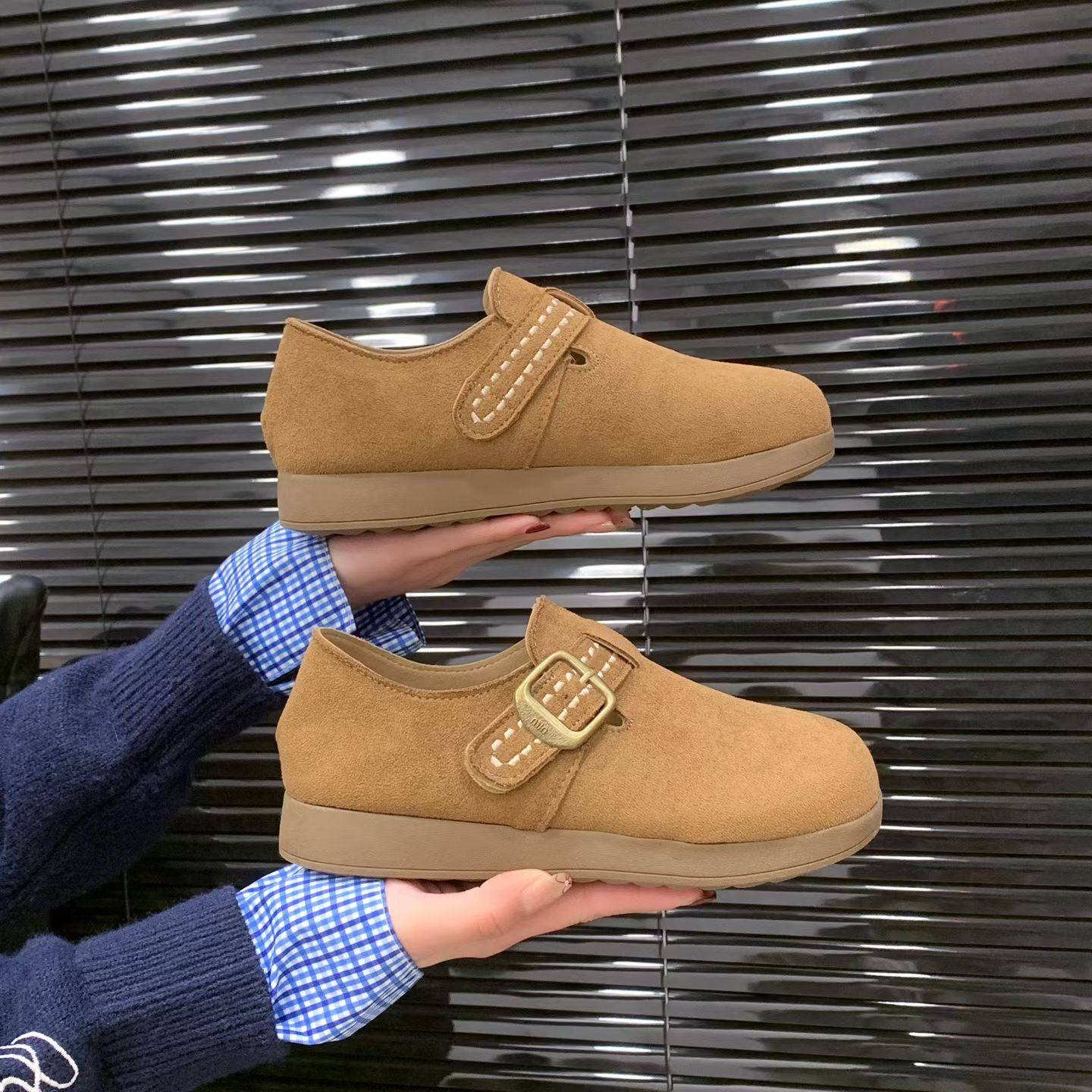 2026春季新款勃肯单鞋女平底舒适洋气百搭一脚蹬复古小土豆乐福鞋,淘宝优惠券,粉丝福利购,淘宝优惠卷