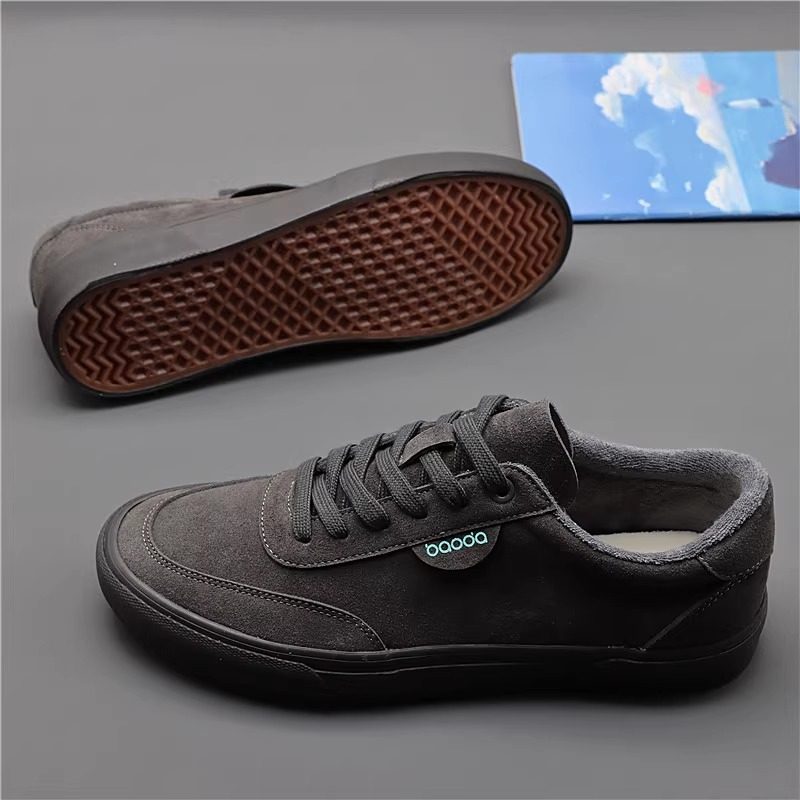 男鞋新款秋季系带休闲板鞋男士低帮平底绒布透气布鞋男百搭休闲鞋,淘宝优惠券,粉丝福利购,淘宝优惠卷