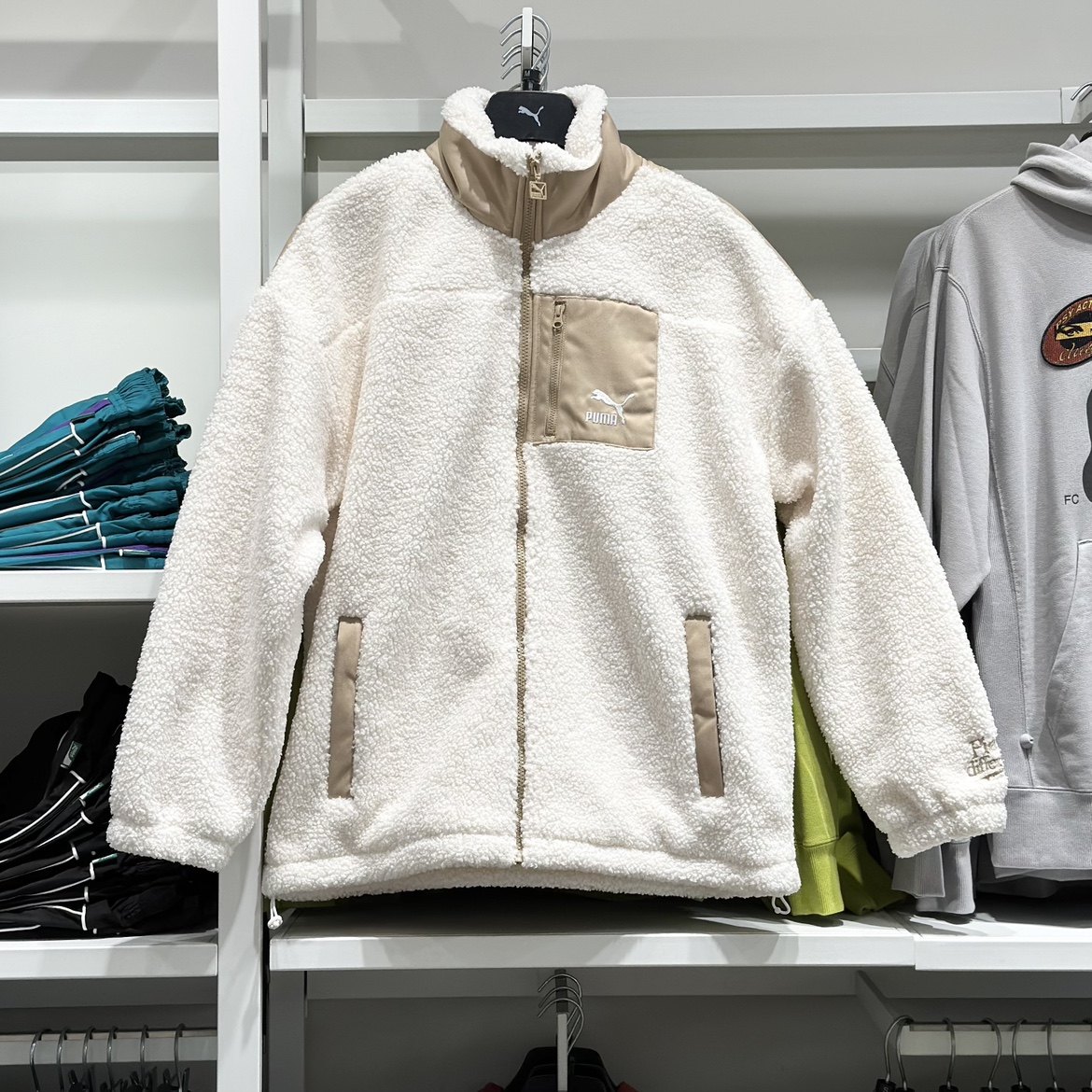 PUMA彪马 男女情侣同款仿羊羔绒立领运动休闲外套 SHERPA 625525,淘宝优惠券,粉丝福利购,淘宝优惠卷
