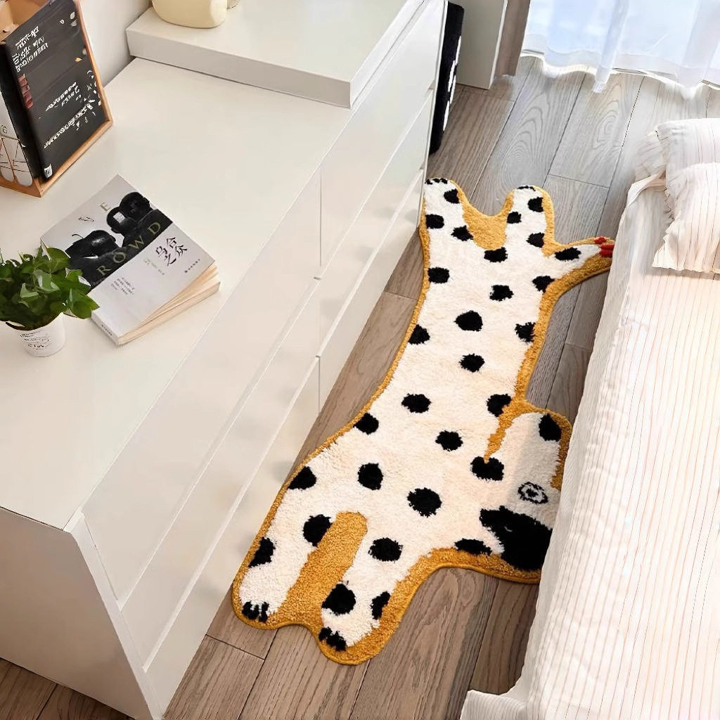 小狗房间仿羊绒地毯长条儿童房地垫毛绒秋冬卡通圆点卧室床边毯,淘宝优惠券,粉丝福利购,淘宝优惠卷