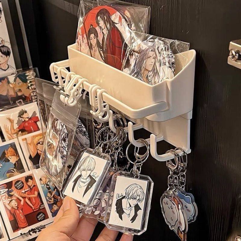 钥匙扣挂件展示架壁挂上墙免打孔挂钩小痛柜谷子置物架吧唧收纳盒,淘宝优惠券,粉丝福利购,淘宝优惠卷