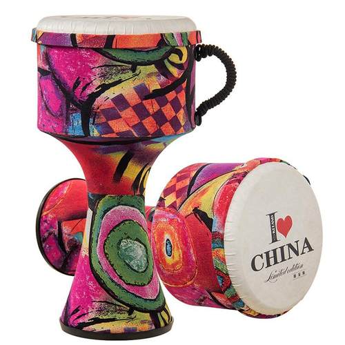 KELAND I LOVE CHINA ABS专业非洲手鼓 10寸中国风 绑绳/提手 - 图1