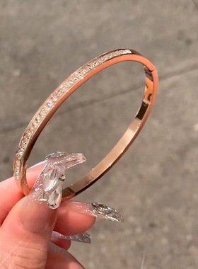 手镯女18K玫瑰金彩金满天星手环网红轻奢精致ins小众不掉色送闺蜜