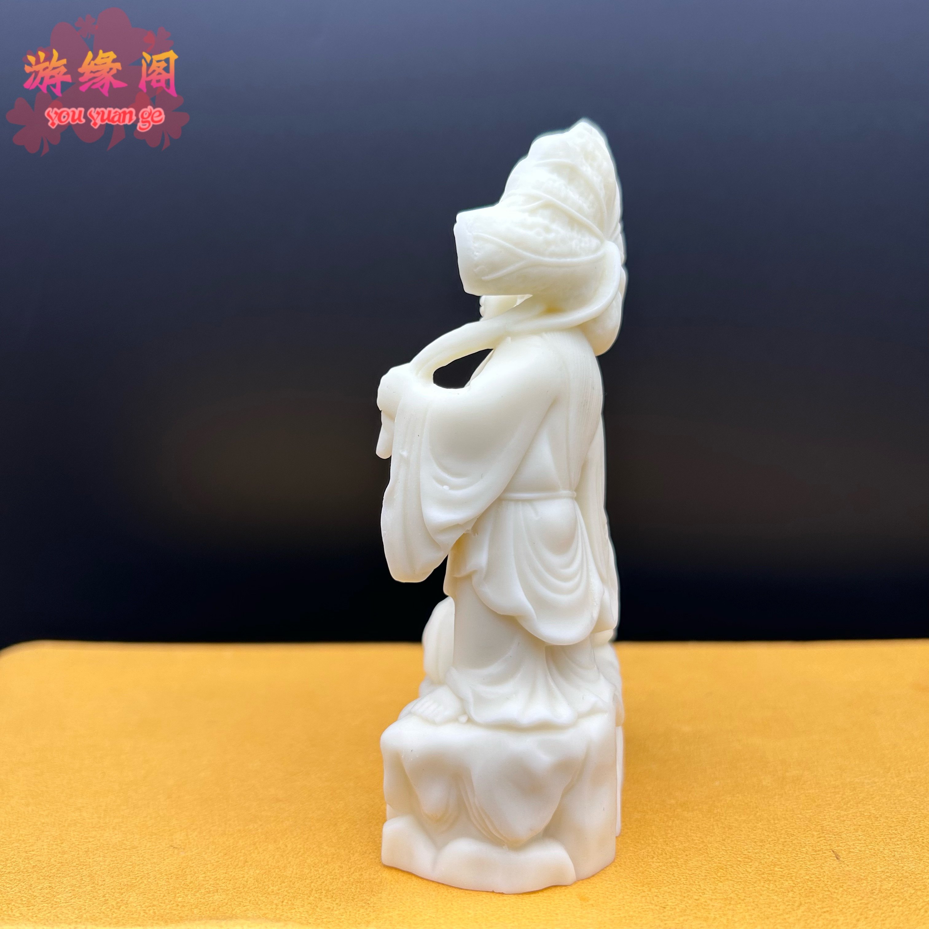 象牙果合二仙童子摆件中式合和仙童佛像家居客厅卧室婚房结婚礼物