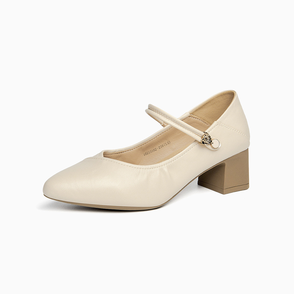 戈美其商场同款玛丽珍鞋女2025新款秋粗跟黑色小皮鞋单鞋女配裙子,淘宝优惠券,粉丝福利购,淘宝优惠卷