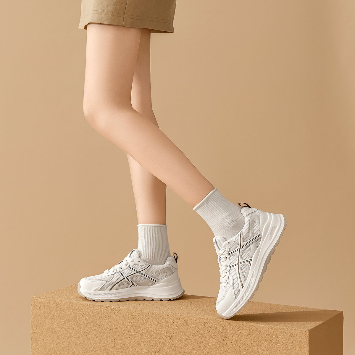 戈美其运动鞋女2025新款软底轻便女鞋妈妈鞋透气网面休闲跑步鞋,淘宝优惠券,粉丝福利购,淘宝优惠卷