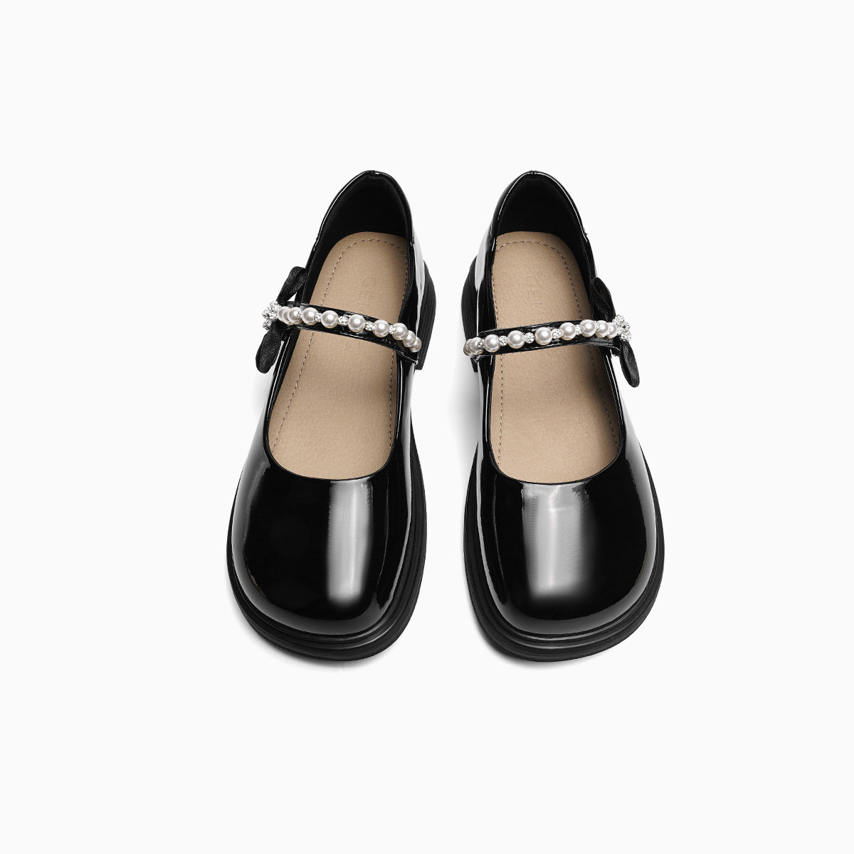 戈美其法式玛丽珍女鞋2025秋季新款珍珠蝴蝶结一脚蹬小皮鞋一脚蹬,淘宝优惠券,粉丝福利购,淘宝优惠卷