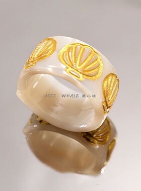 少女心海洋风醋酸戒指专柜同款